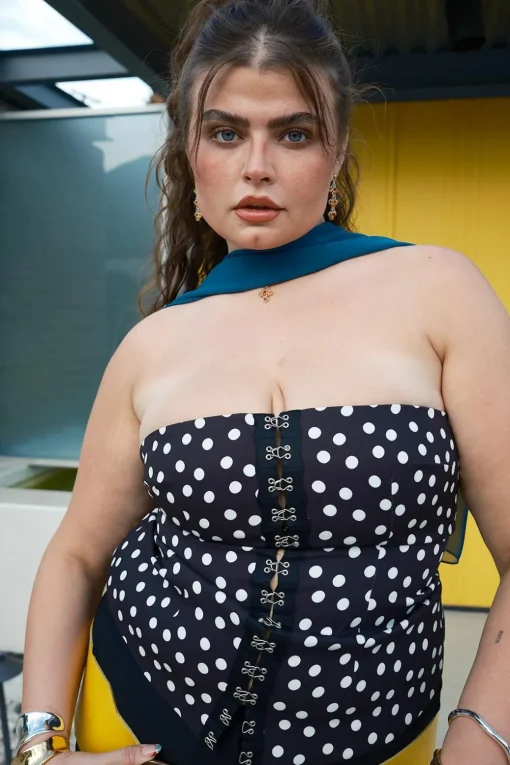 Festival Outfits|Festival Outfits^Nasty Gal Spot Print Tailored Bustier Top |