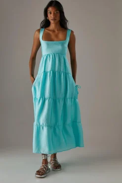 Dresses^Nasty Gal Square Neck Smock Midi With Below Pocket |