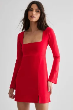 Mini Dresses|Dresses^Nasty Gal Square Neckline Long Sleeve Mini Dress |