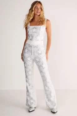 Pants^Nasty Gal Star Diamante Tailored Flare Trousers |