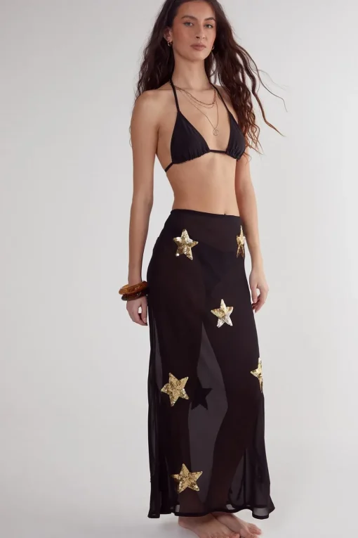 Skirts|Skirts^Nasty Gal Star Embellished Midi Beach Skirt |