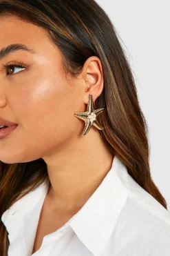 Jewelry^Nasty Gal Statement Pearl Detail Starfish Earrings |
