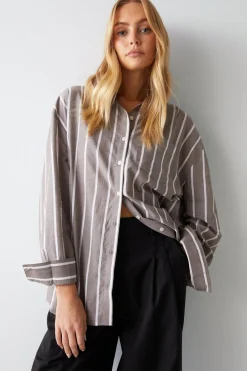 Stripes|Shirts^Nasty Gal Stripe Oversize Shirt |