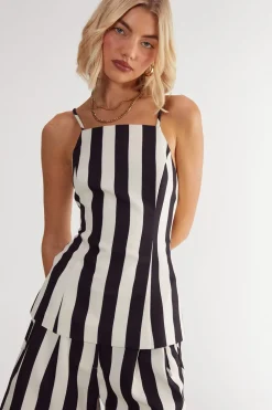 Stripes|Cami Tops^Nasty Gal Stripe Print Tailored Backless Top |