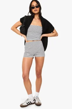Stripes|Shorts^Nasty Gal Striped Hot Pant |