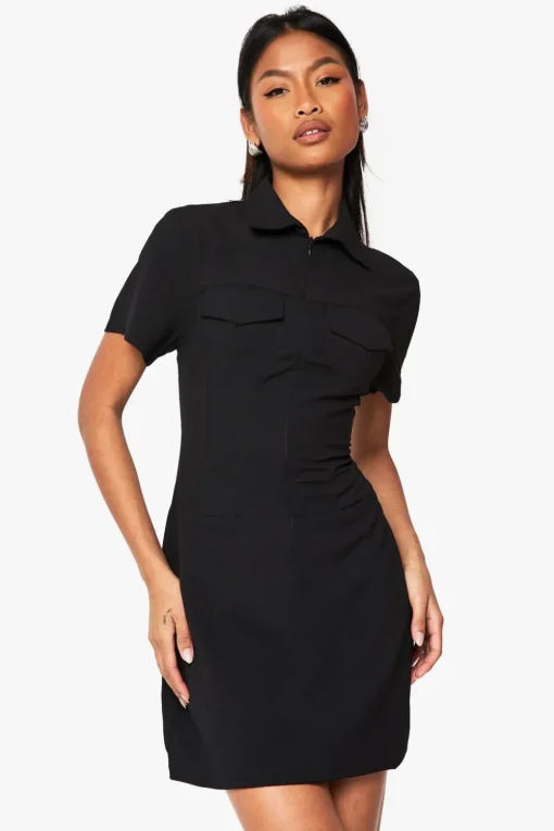 Dresses^Nasty Gal Structured Zip Detail Mini Dress |