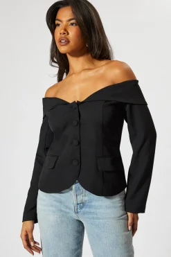 Blazers|Blazers^Nasty Gal Tailored Bardot Button Down Blazer |