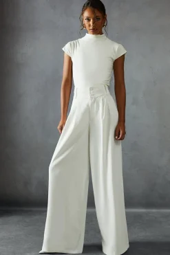 Pants^Nasty Gal Tailored High Waisted Button Detail Trousers |