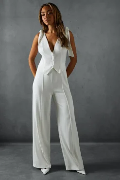 Jumpsuits|Jumpsuits^Nasty Gal Tailored Tie Shoulder Waistcoat Jumpsuit |