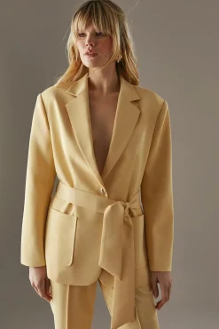 Blazers|Blazers^Nasty Gal Tailored Tie Waist Blazer |