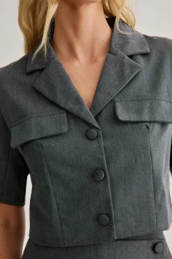 Casual Tops|Tops^Nasty Gal Tailored Utility Cropped Shirt |