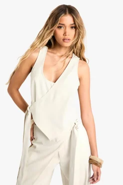 Tops^Nasty Gal Tailored Wrap Detail Top |
