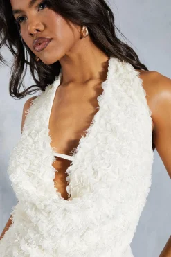 Tops^Nasty Gal Textured Applique Cowl Neck Open Back Top |