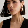 Jewelry|Earrings^Nasty Gal Textured Hoop Earrings |
