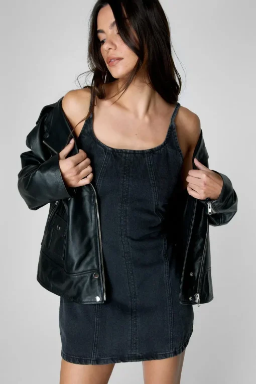 Festival Dresses|Festival Outfits^Nasty Gal The Denim Strappy Mini Dress |