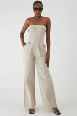 Jumpsuits|Jumpsuits^Nasty Gal Utility Detail Bandeau Wide Leg Jumpsuit |