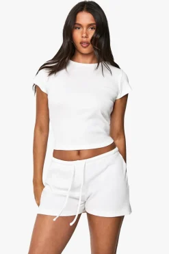 Shorts|Shorts^Nasty Gal Waffle Tie Waist Shorts |