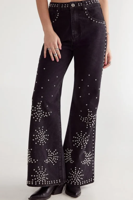 Cowgirl|Jeans^Nasty Gal Western Studded Flare Jean |