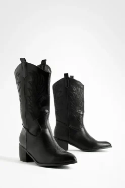 Cowgirl^Nasty Gal Wide Fit Tab Detail Ankle Cowboy Western Boots |