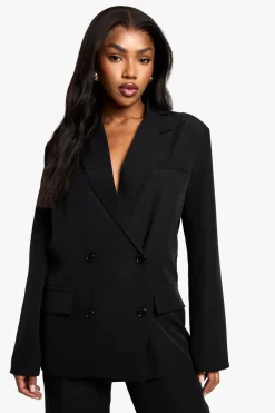 Blazers|Blazers^Nasty Gal Woven Double Breasted Oversized Blazer |